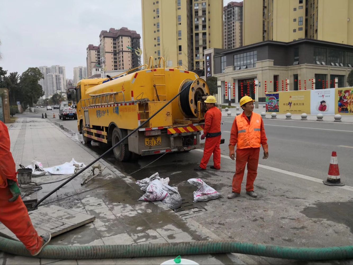 大田镇排污管道清淤-管道清洗
